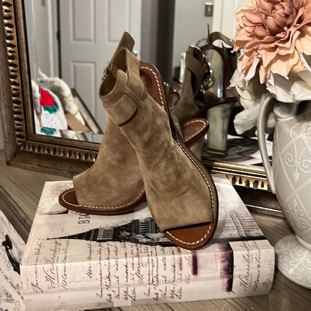 Tory Burch Peep Toe Booties